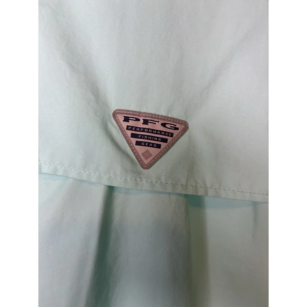 Columbia Bahama Shirt Mens 3X Light Blue PFG Omni Shade Vented‎ Short Sleeve